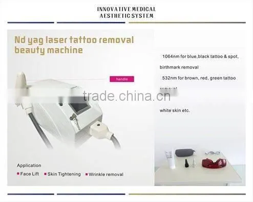 Portable Q-Swith ND YAG laser tattoo removal /tattoo removal/skin rejuvenation ,vascular removal ,spot age for beauty salon