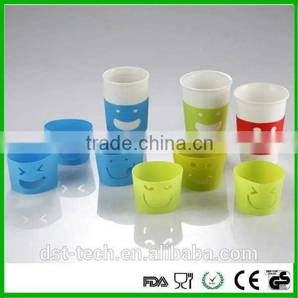 silicone cup lid animal hot water bottle cover coffee cup lid