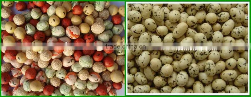 Snack food flavoured sweet coated peanuts