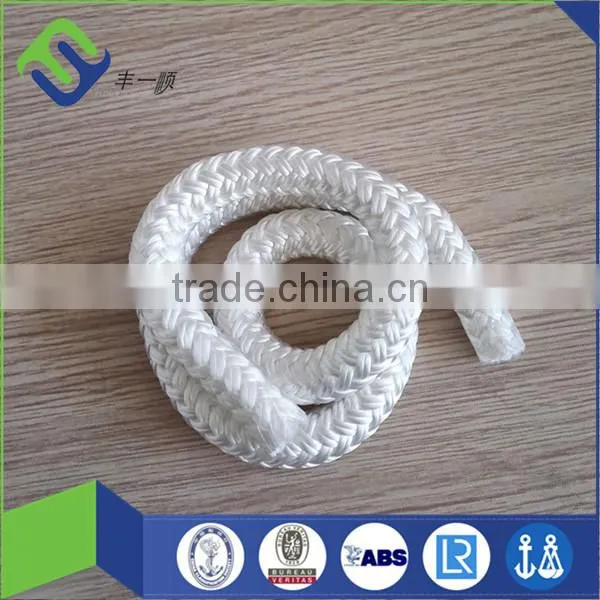 White 16mm nylon braided rope factory supply