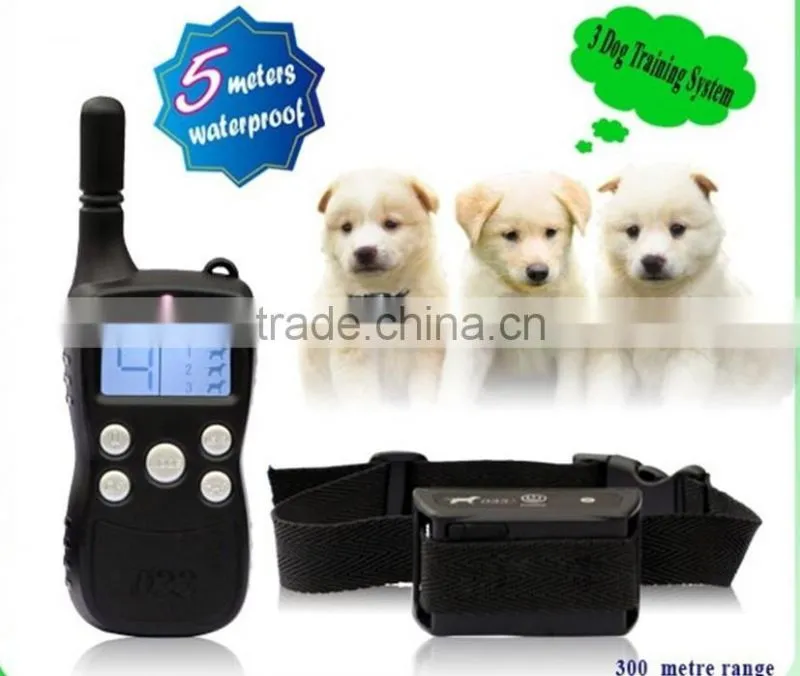 Wholesale 300M High Quality remote Dog Training Dog Collar with LCD display for 3 dogs