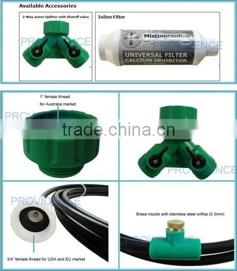 Misting System,Misting Cooling irrigation System, brass misting nozzle