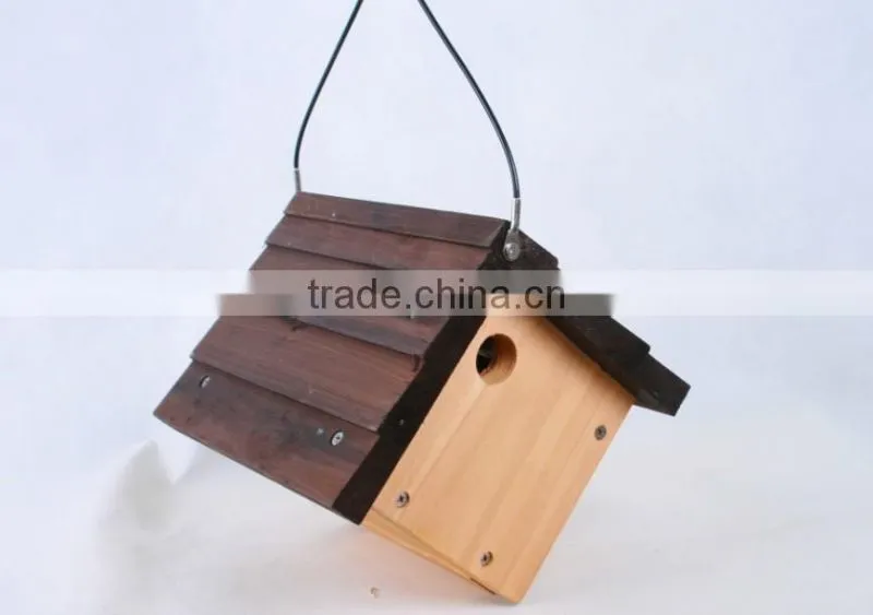 FSCHandmade Eco-friendly small wood wren traditional hanging bird house