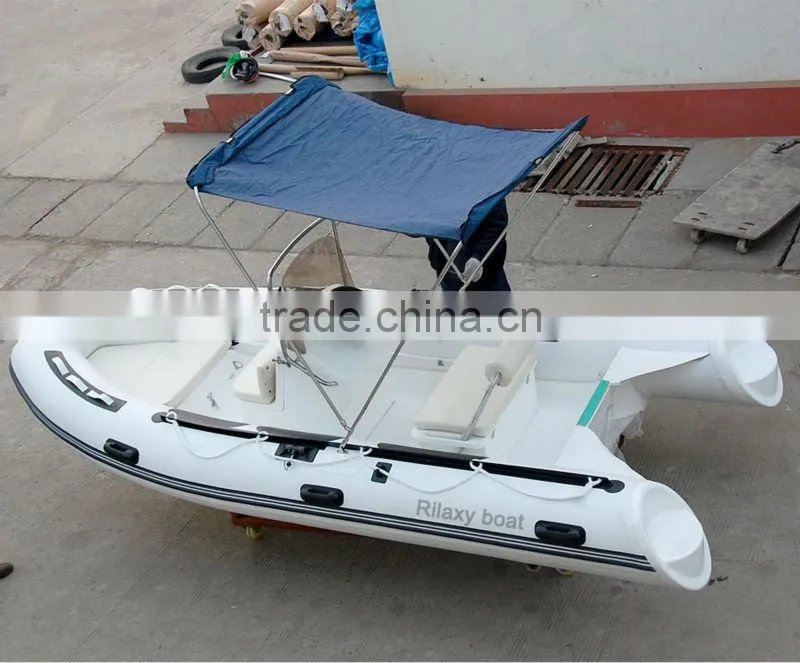 CE approved 14ft rigid inflatable boat with tent