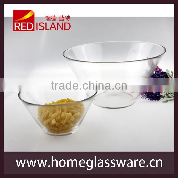 large crystal pressed clear glass punch bowl
