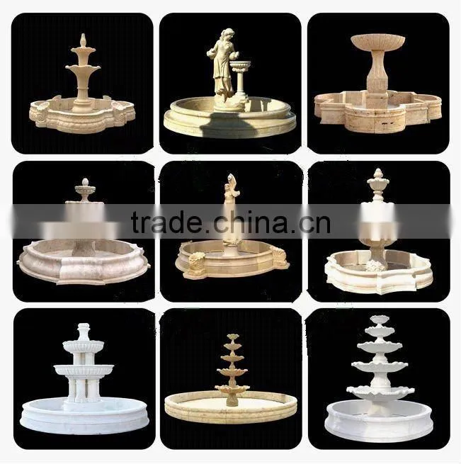 Two Tier Granite Water Fountain For Garden Decoration