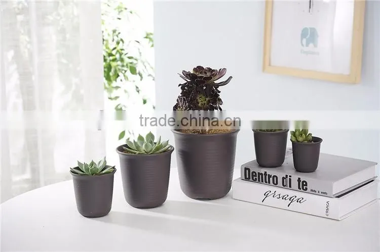 Plastic Round Resin succulent Plant Pot/Cactus Plant Pot Flower Pot