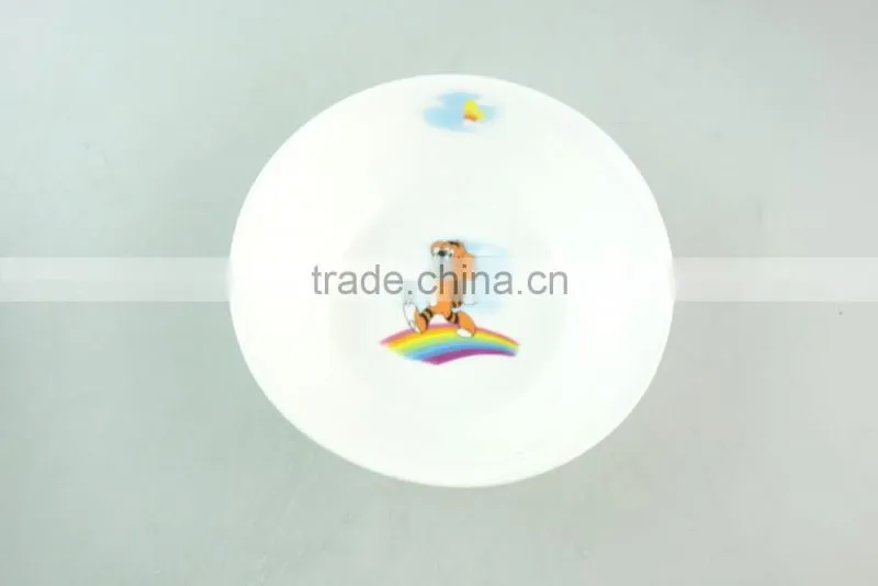 3 pcs white porcelain decal dinner set for kids in stock