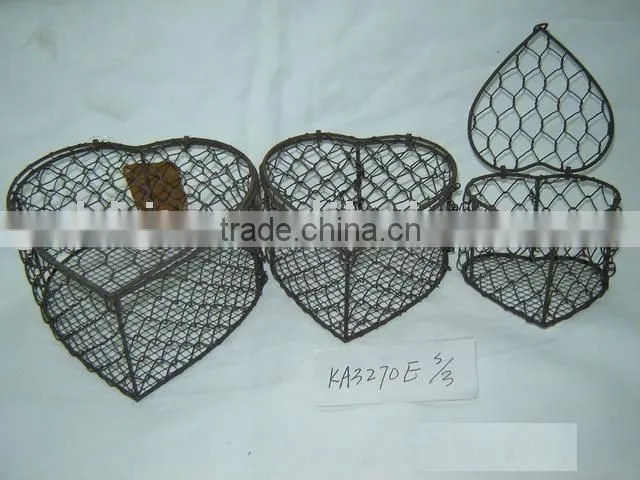 Rusty iron metal wire fashionable gift jewelry box