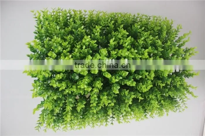 highly ornamental artificial green hedge for wall decor