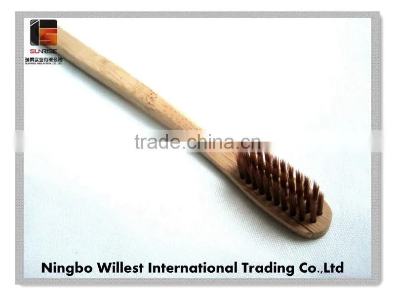TOOTHBRUSH with different shape bamboo handle