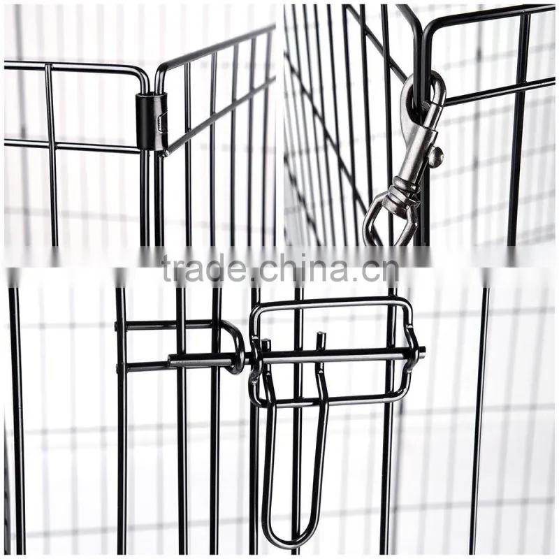 24" 30" 36" 42" 48" Dog Playpen Metal Wire Crate Pet Puppy Fence Exercise Cage