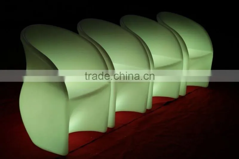 Nightclub illuminated modern led glowing banquet hall tables