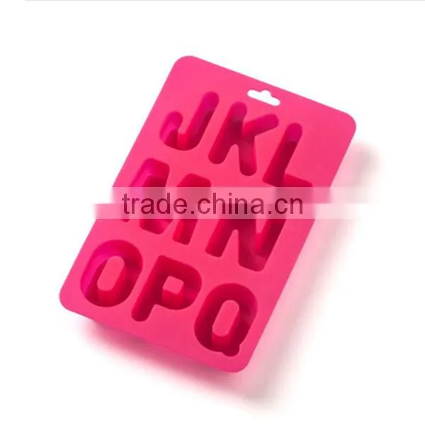 Cheap silicone ice cube tray with alphabet letter R to Z shaped
