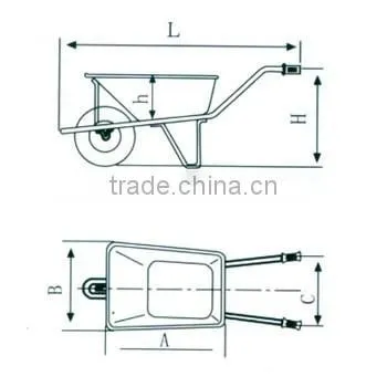 2016 hot selling foldable fabric sack wheel barrow used for lightweight stuff for export