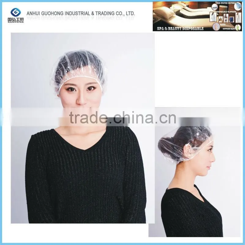 Spa Salon Disposable Waterproof Clear shower caps