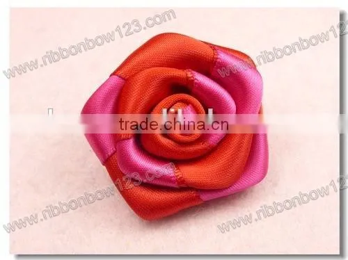 2015 pure handmade Satin ribbon rose flower for fancy dress