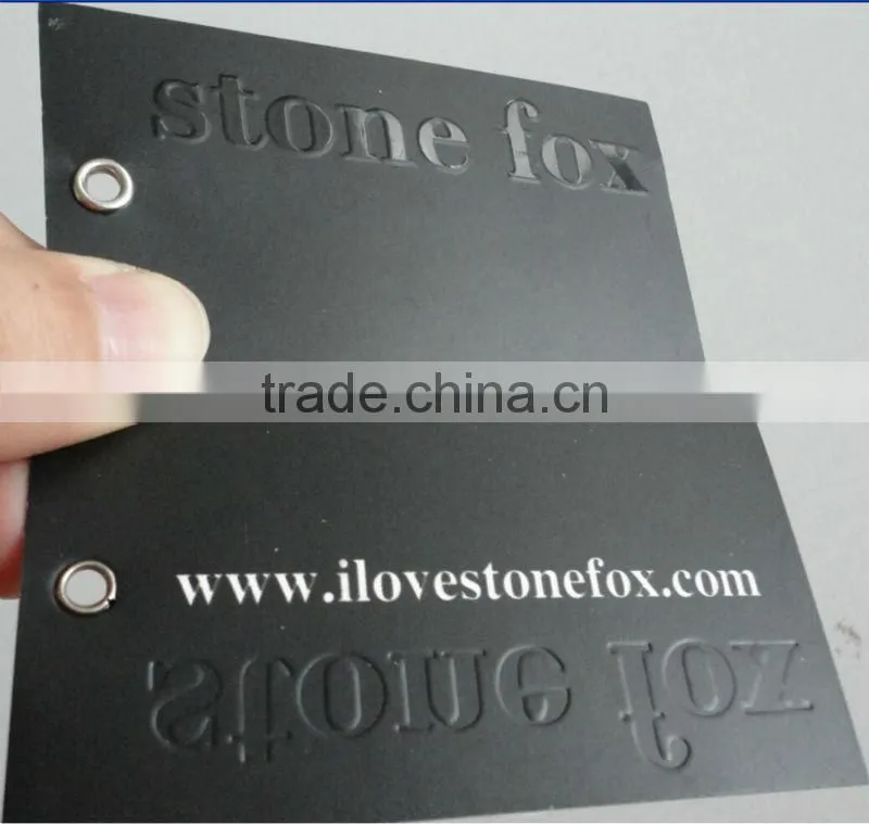 2017 custom design fancy shape paper hang tags with gold eyelet