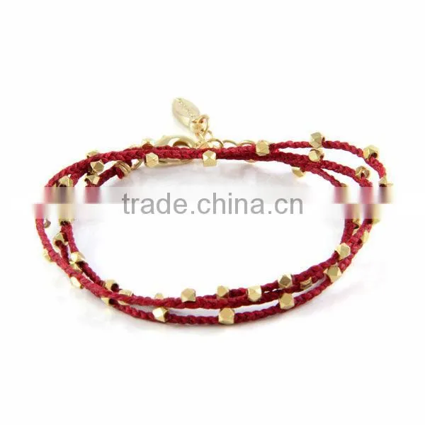 leather wrap bracelet with tubes, double wrap braided leather bracelet, gold and silver tubes leather wrap bracelet