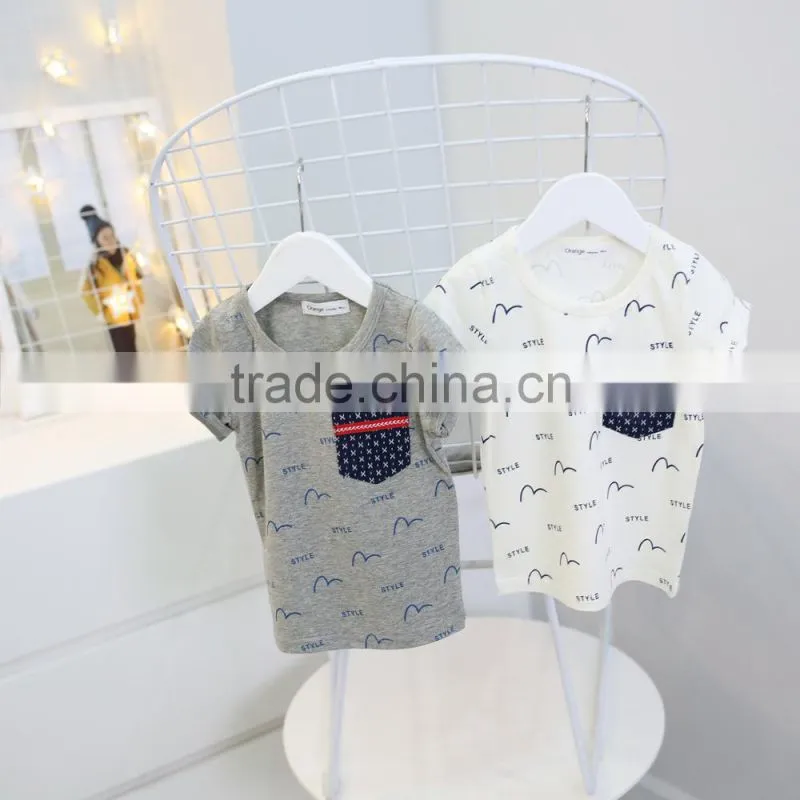 Cheap Wholesale Children T Shirt 2017 New Short Sleeve Kids T Shirt For 2-7 Years Casual Kids Crewneck T Shirt
