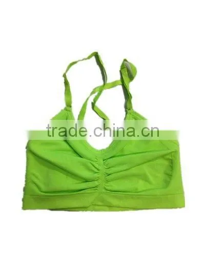 magic princess seams seamless double layers sport tank top cami bra with removable pad