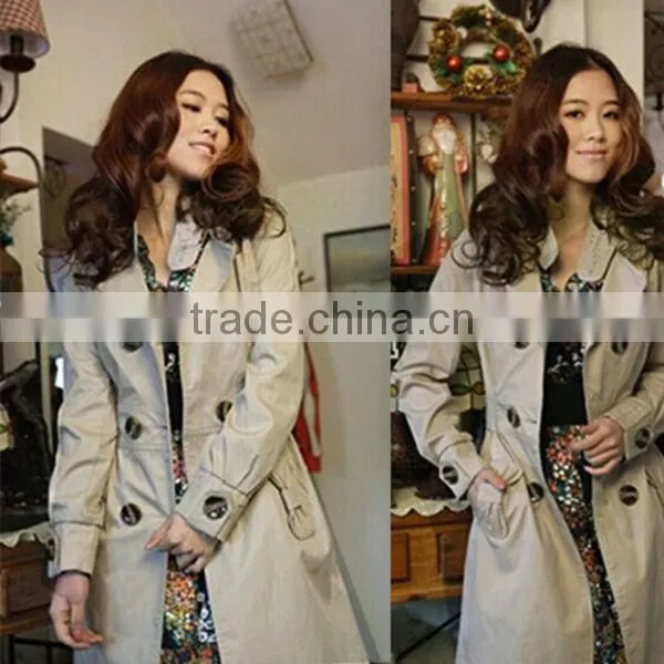 MOQ 1 pc hot sale casual design spring new Korea style slim with belt comfortable sport windbreaker women coat