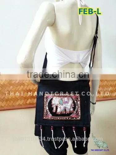 Thai Embroidered HMONG Hill Tribe Tote Handbag