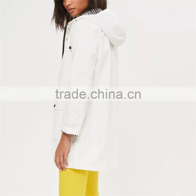 2017 OEM hot sale petite anti-wind jacket with patch pockets for women