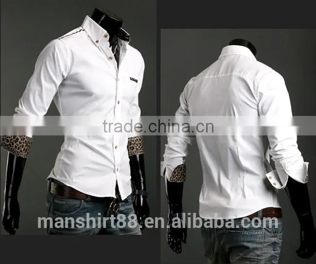 mens slim fit long sleeve organic cotton dress shirt