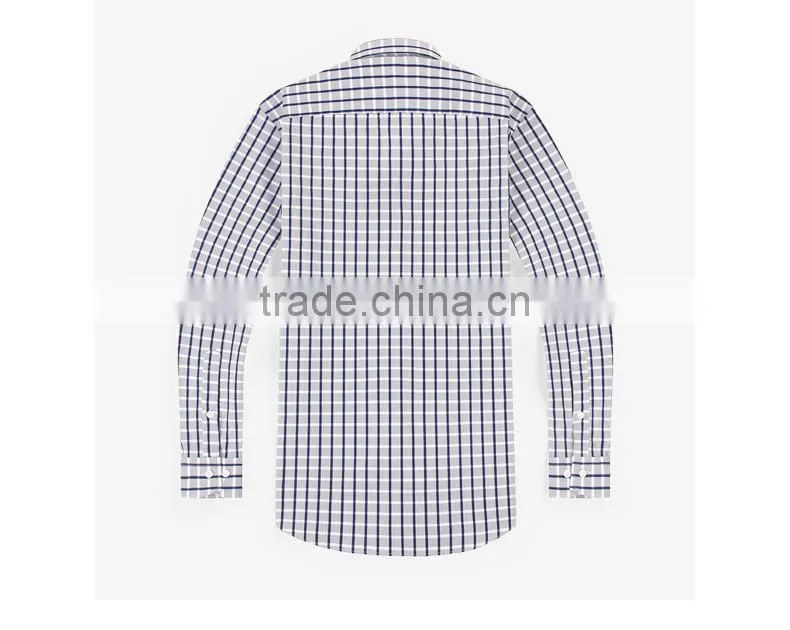 Alibaba supply 2016 new trendy UK style plaid long sleeve gentleman shirt