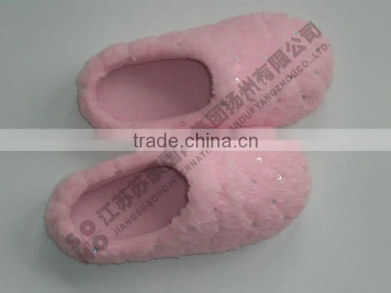 closed toe Cartoon indoor outdoor women or girl shoes Plush Slipper