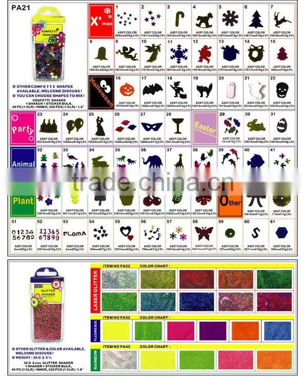 PA22 30G 6MM GLITTER SHAKER