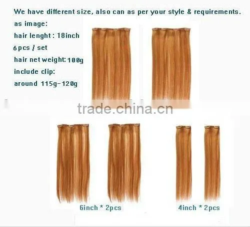 Wavy clips on hair extension Chinese factory
