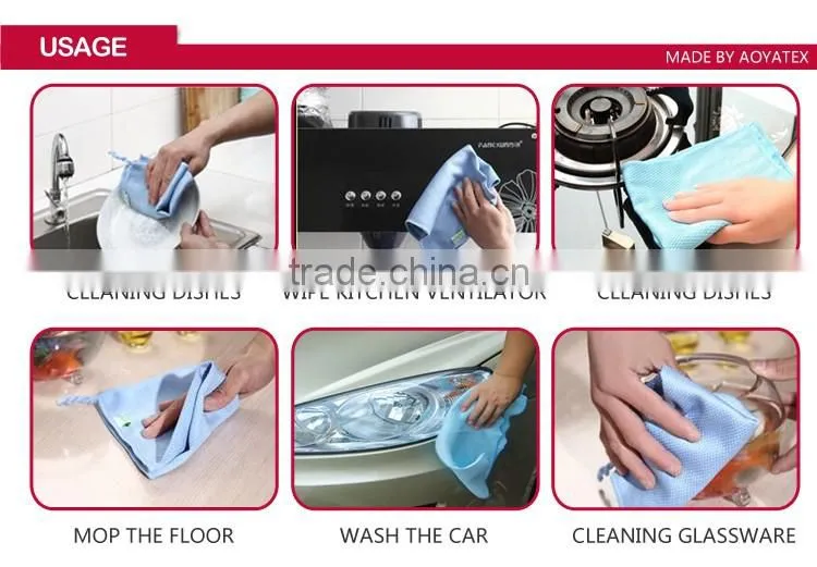 100% polyester best cleaning cloth,dust-free cleaning cloth for low price