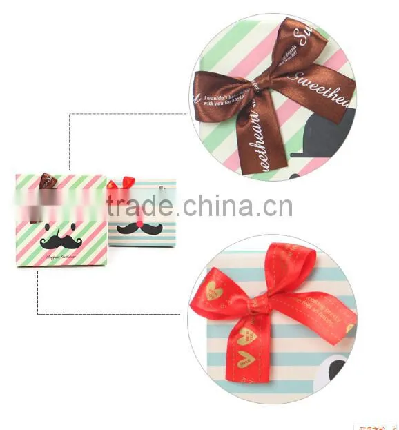 New Fashion Unique Moustache Beard Lovely Paper Gift Box Case Favor Present Set Boxes Gift Wrap