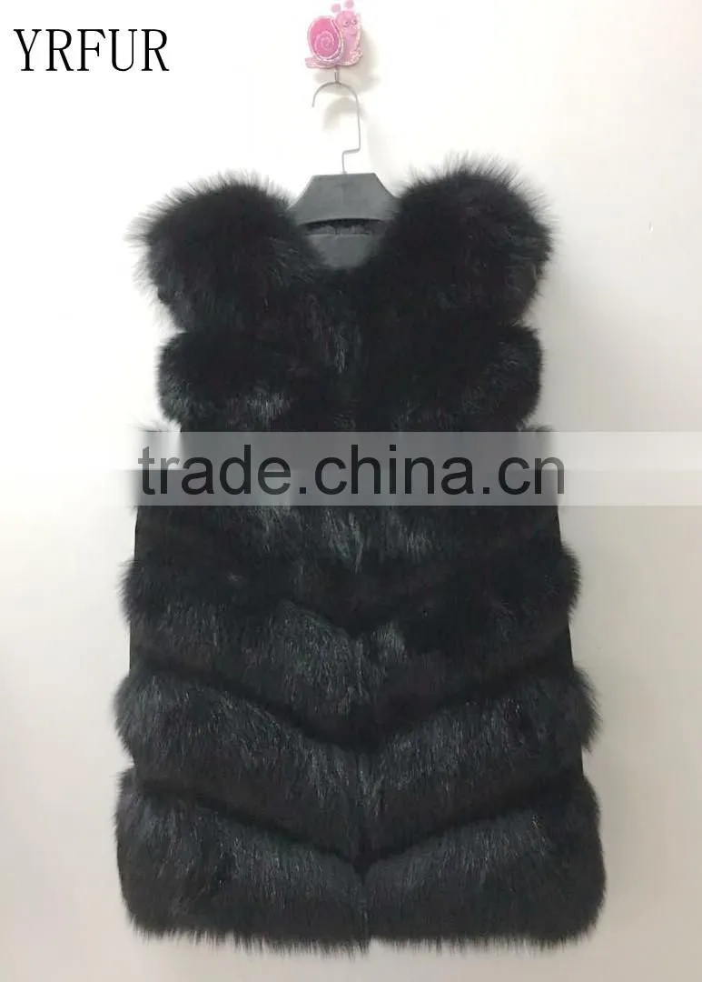 Yanran Fur Gilet YR988 Super Quality Hot Sale Real Fox Fur Vest