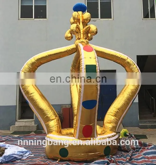 customized big inflatable gold crownfor parties