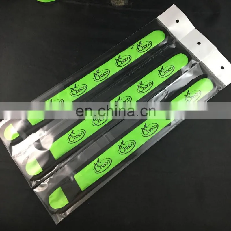 Sport Safety Customized LOGO Printing Nylon Wristband LED Running Slap Bracelet