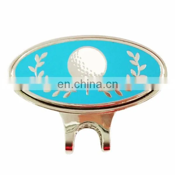 Fashion and elegant design metal golf hat clip with enamel