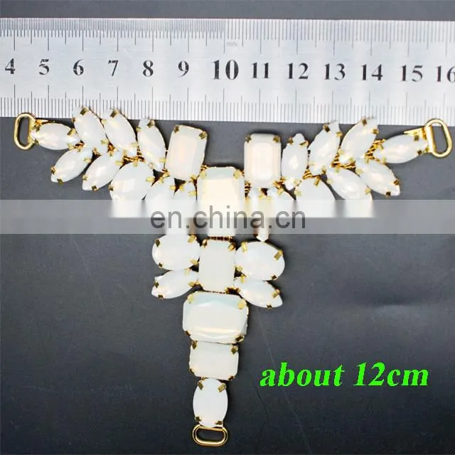 hdt360 new arrival acrylic rhinestone metal sandal ornament shoe chain for lady