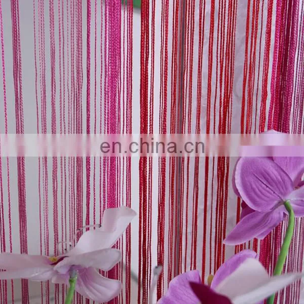 cheap multi color string curtain with rod procket