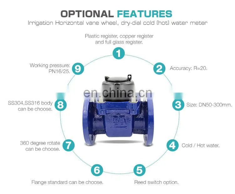 1 2 inch hot and cold pulse woltman water meter