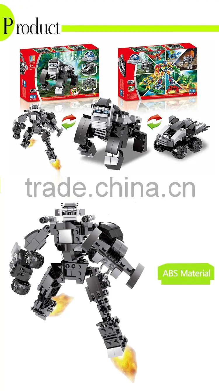 Hot selling deformation warrior chimpanzees building block for kids