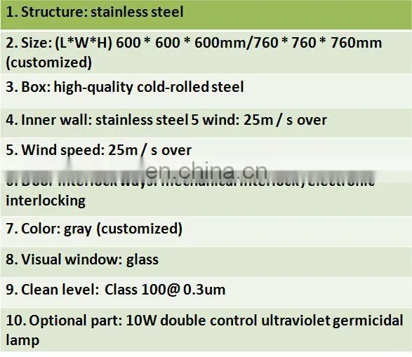 clean room air shower lab pass box ,laboratory transfer window for sale