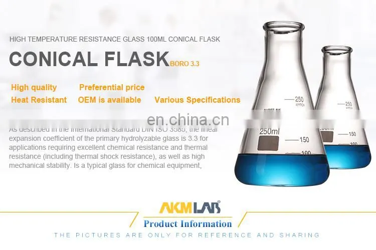 AKM LAB Glass 5ml Conical Flask Mini Erlenmeyer Flask