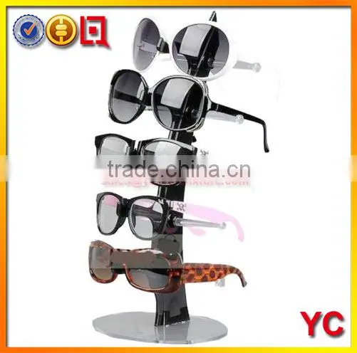 2015 high quality 5 pairs acrylic Sunglasses display counter display stand