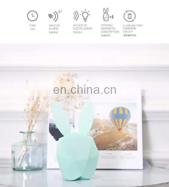 Wholesale price electronic usb charge alarm clock magnetic digital alarm clock for children gift