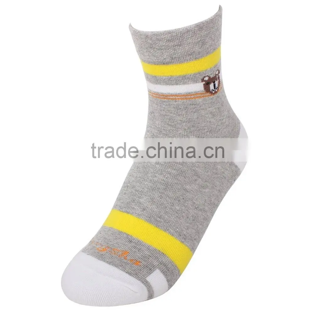 100% cotton children socks with sole pattern
