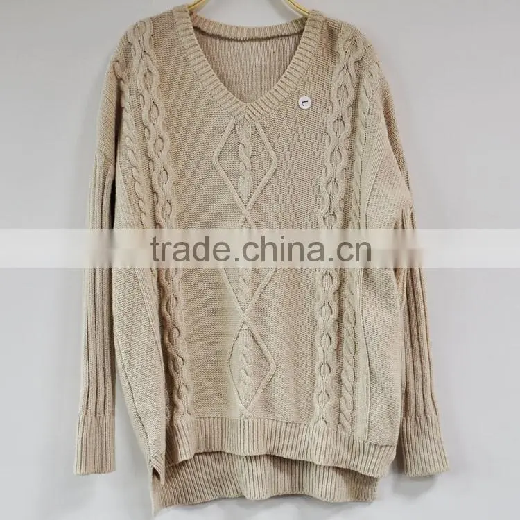 Plain latest cashmere sweater designs for girls 2016