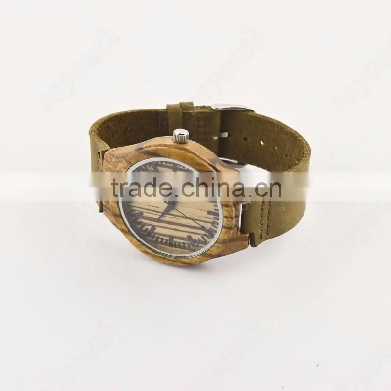 Japanese Movement Zebra Wood watch wrist watches